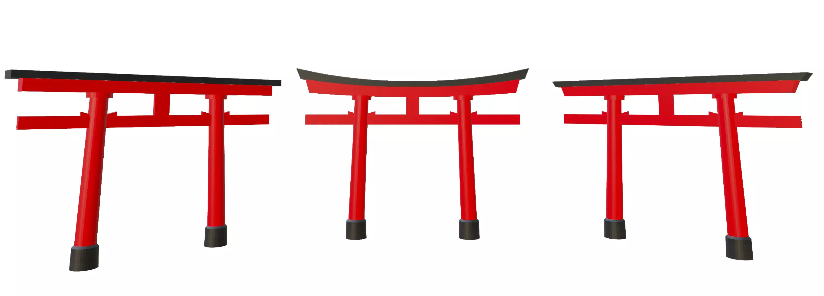 Japanese Torii in styles of Kasuga and Hachiman and Myojin 3D model_0