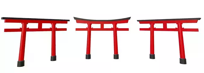Japanese Torii in styles of Kasuga and Hachiman and Myojin 3D model