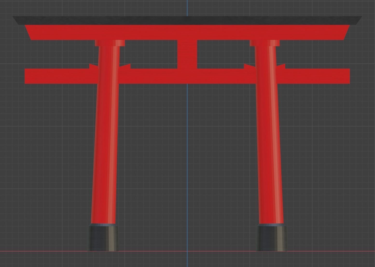 Japanese Torii in styles of Kasuga and Hachiman and Myojin 3D model_9