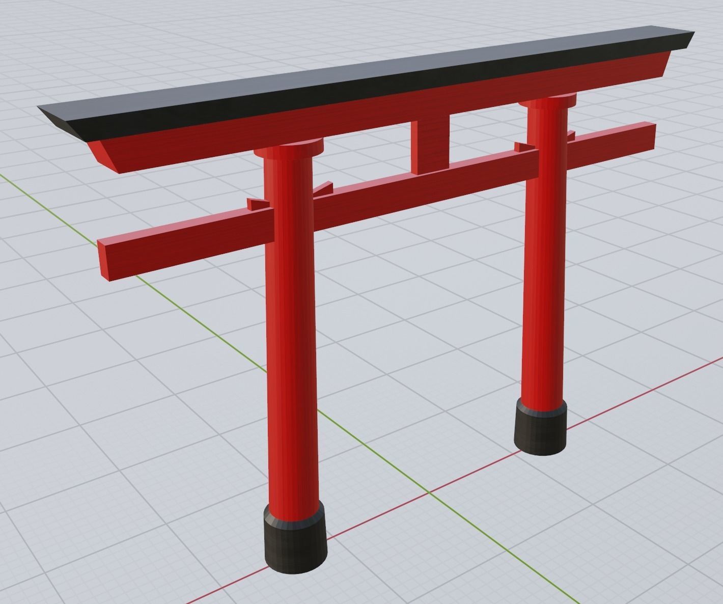 Japanese Torii in styles of Kasuga and Hachiman and Myojin 3D model_11