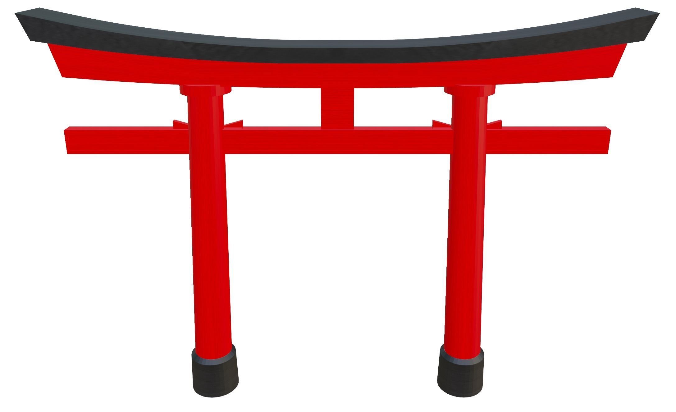Japanese Torii in styles of Kasuga and Hachiman and Myojin 3D model_2