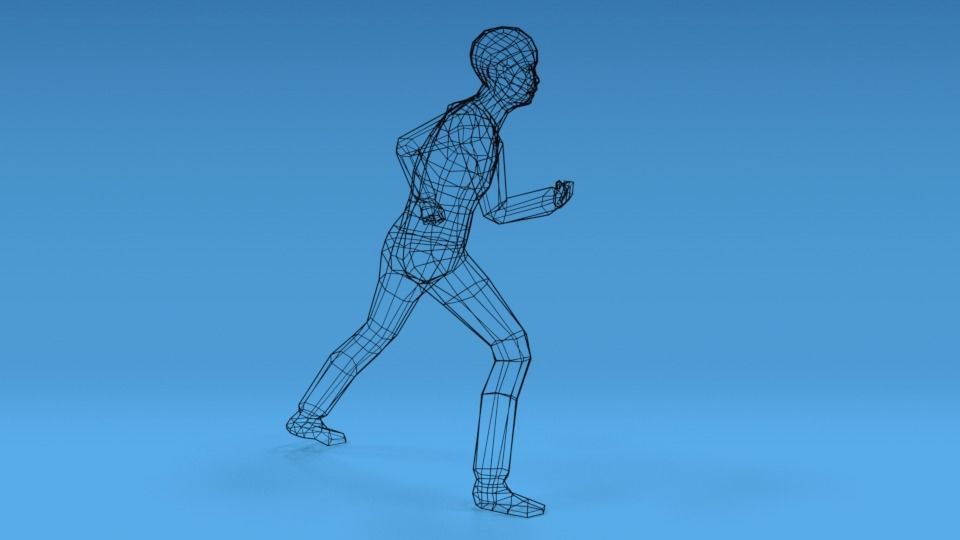 Low Poly Kid Fighting Low-poly 3D model_14