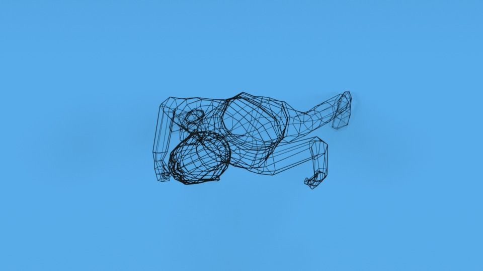 Low Poly Kid Fighting Low-poly 3D model_17