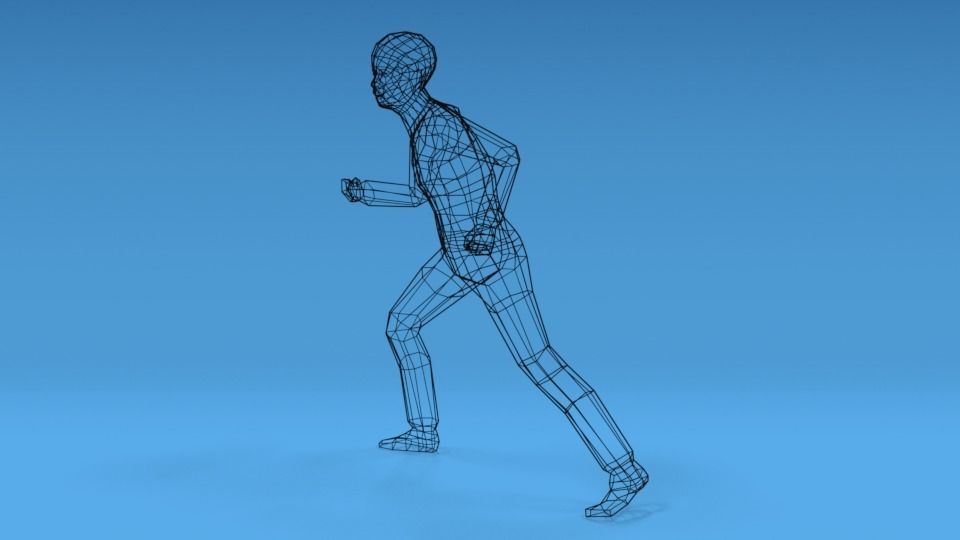 Low Poly Kid Fighting Low-poly 3D model_10