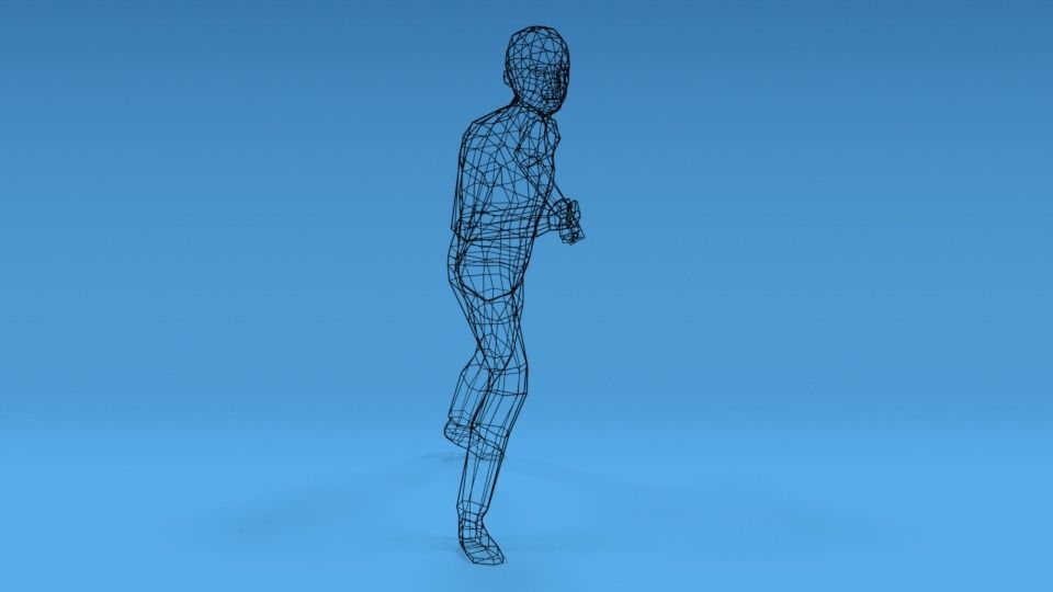 Low Poly Kid Fighting Low-poly 3D model_15