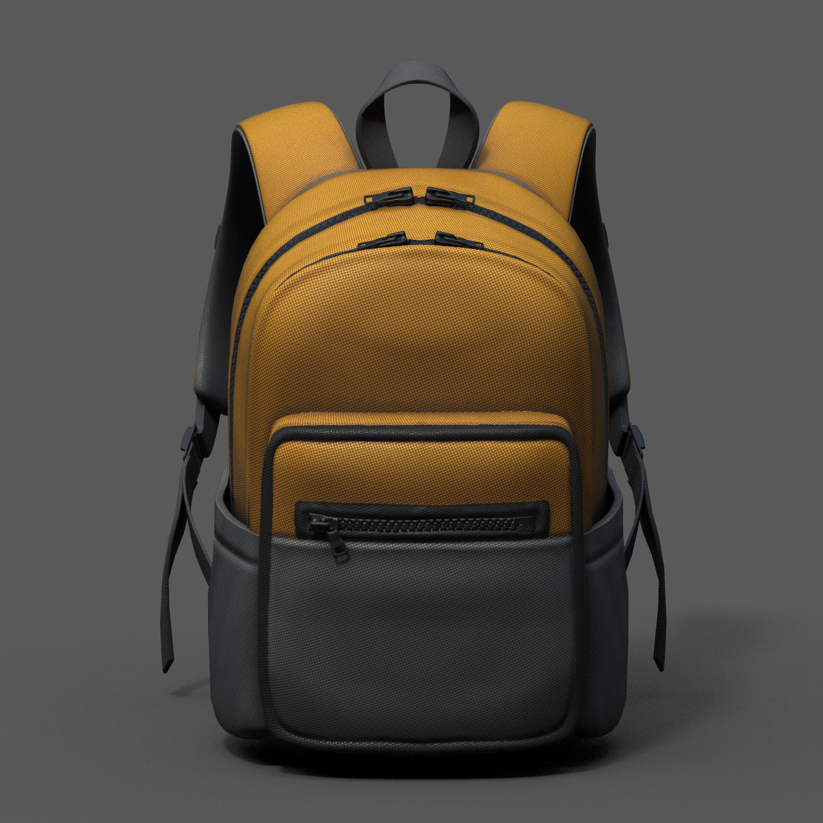 Backpack Camping Generic military combat soldier armor scifi  Low-poly 3D model_1