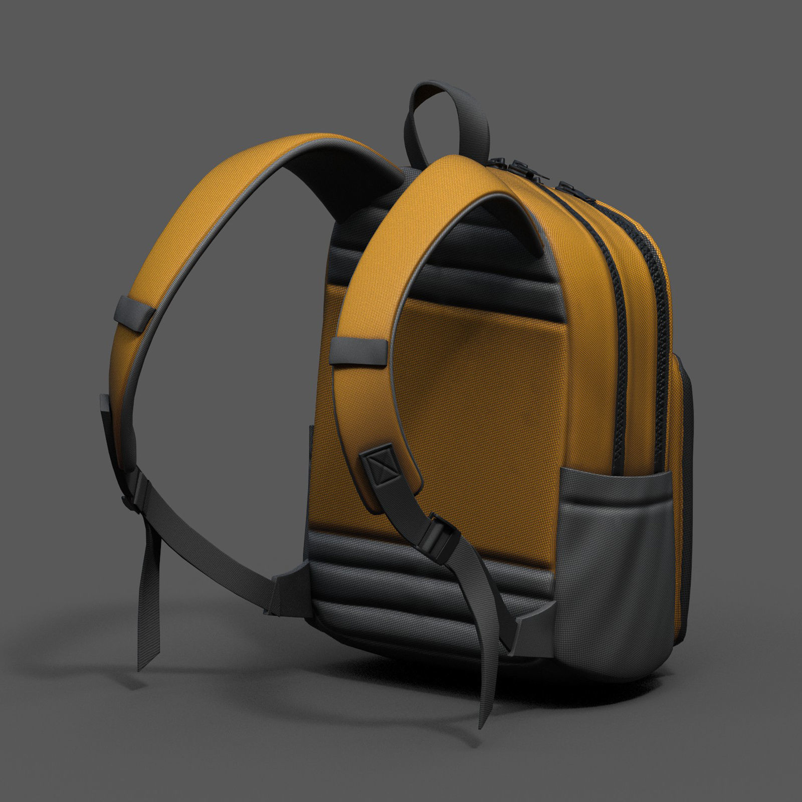 Backpack Camping Generic military combat soldier armor scifi  Low-poly 3D model_7