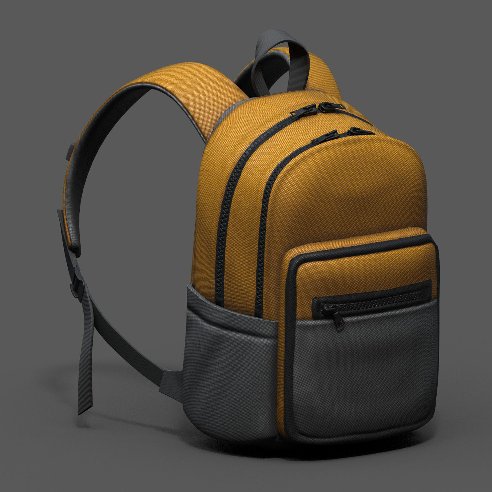 Backpack Camping Generic military combat soldier armor scifi  Low-poly 3D model_3