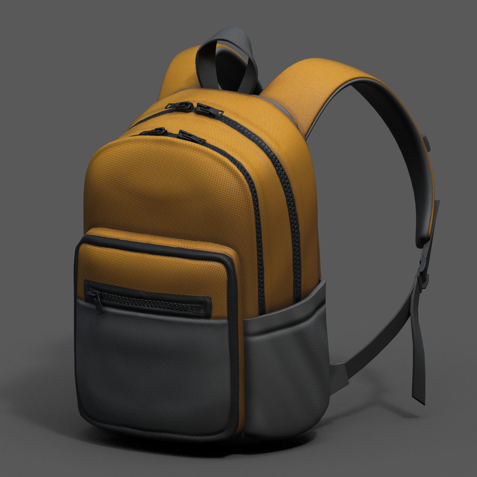 Backpack Camping Generic military combat soldier armor scifi  Low-poly 3D model_2