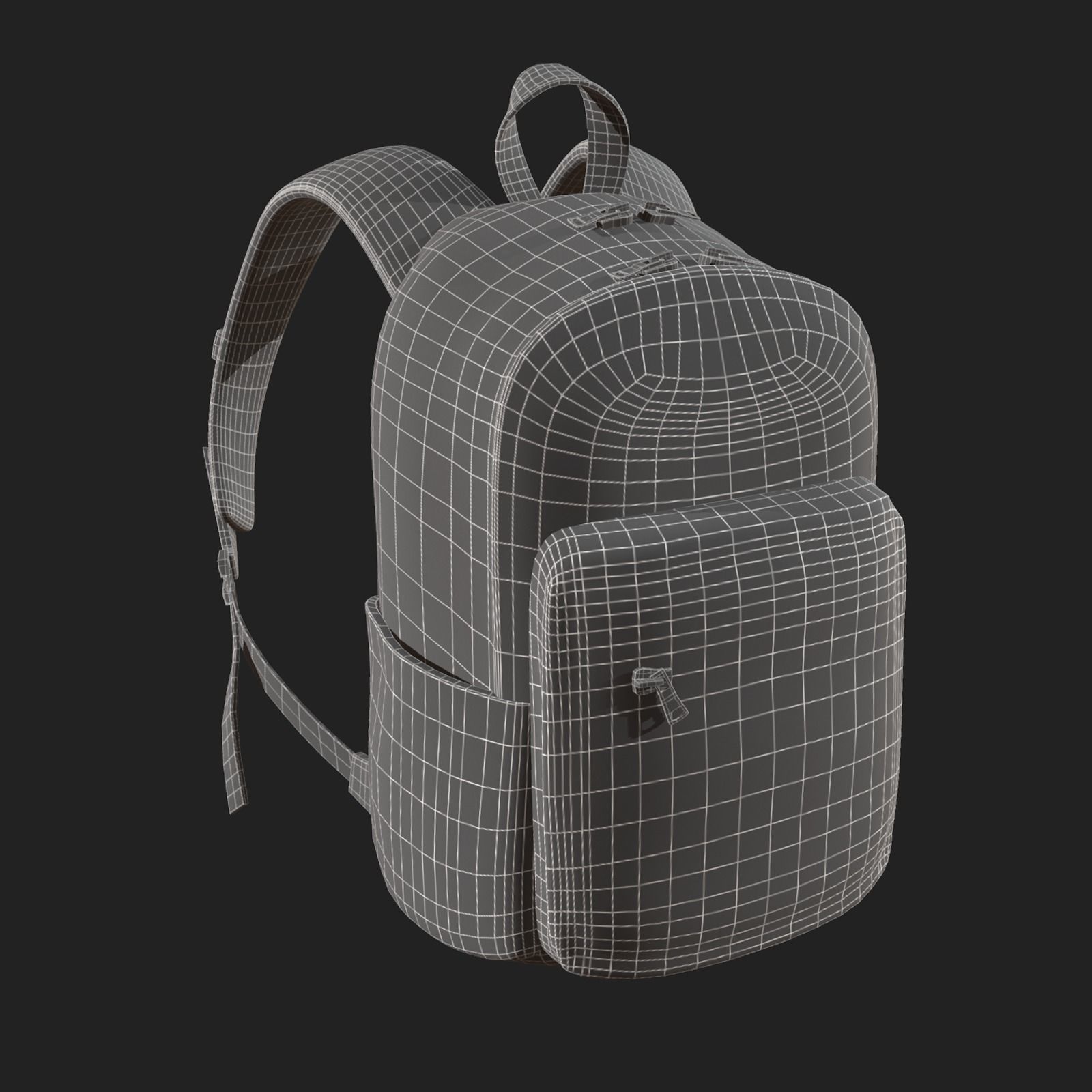 Backpack Camping Generic military combat soldier armor scifi  Low-poly 3D model_10