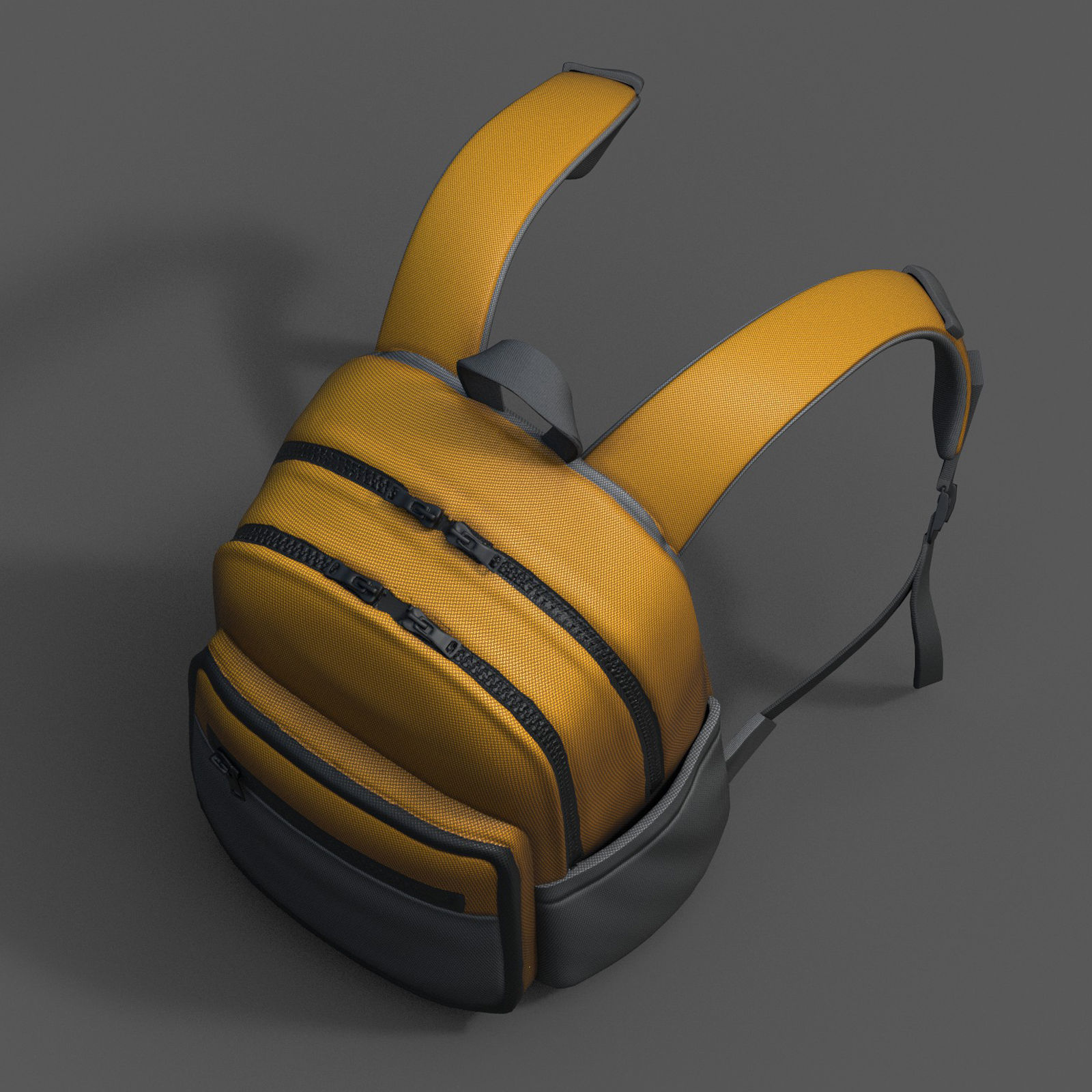 Backpack Camping Generic military combat soldier armor scifi  Low-poly 3D model_5