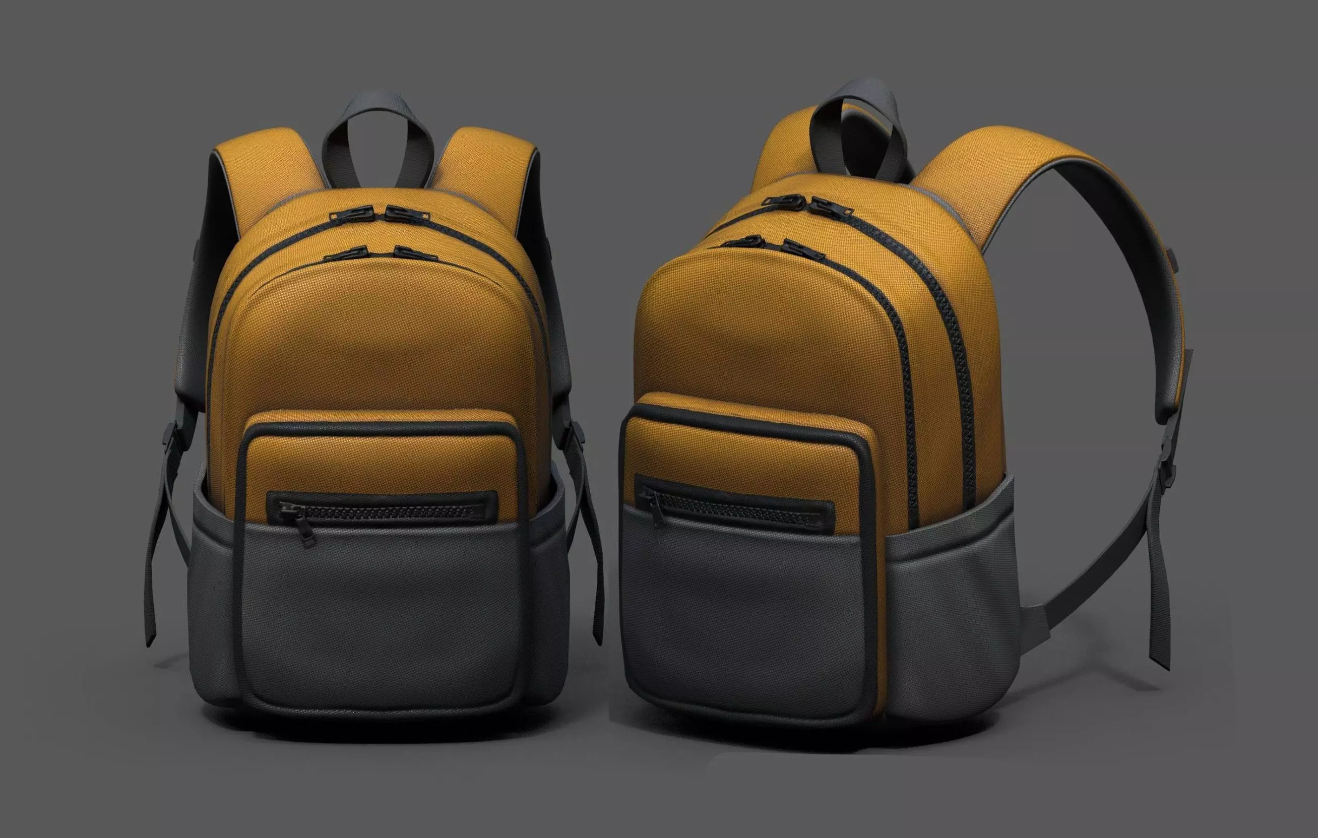 Backpack Camping Generic military combat soldier armor scifi  Low-poly 3D model_0