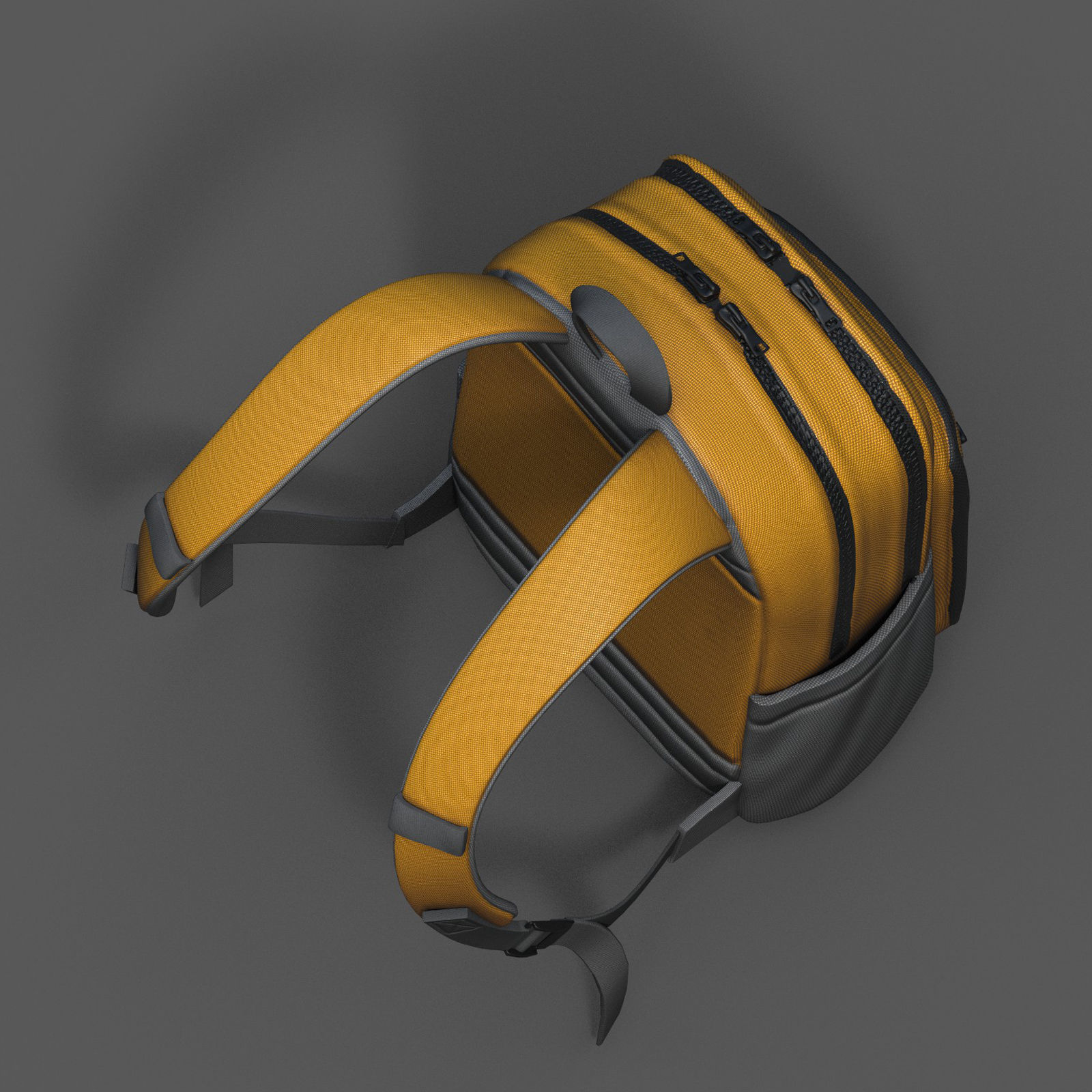 Backpack Camping Generic military combat soldier armor scifi  Low-poly 3D model_6