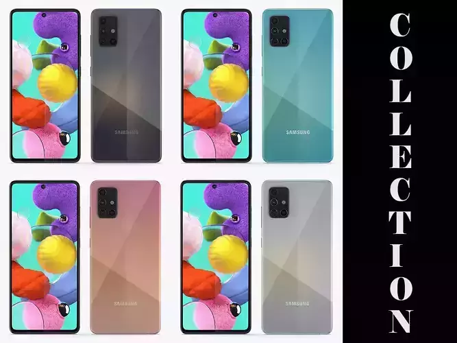 Samsung Galaxy A51 All Colors 3D model