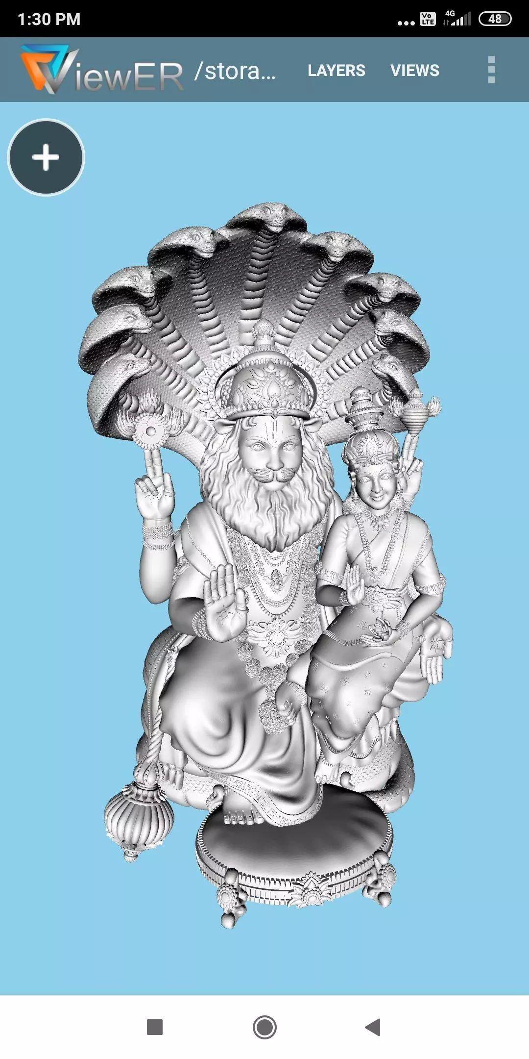 Misba statue of hindu god on app Free 3D model