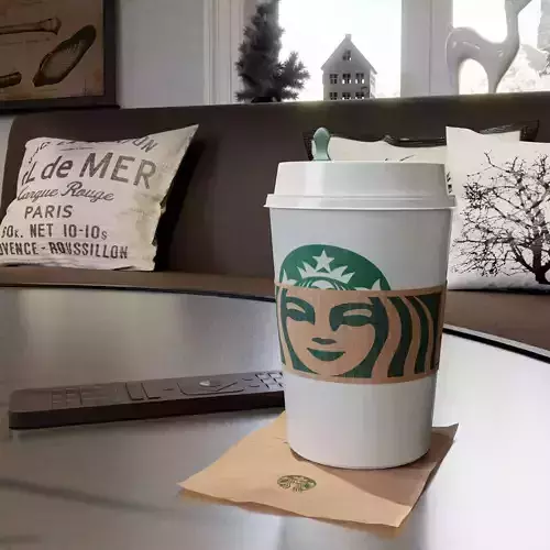 Starbucks Photorealistic PBR Cup Low-poly 3D model