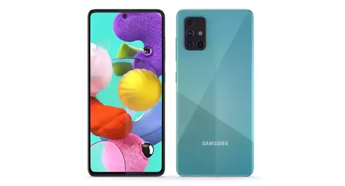 Samsung Galaxy A51 Prism Crush Blue 3D model