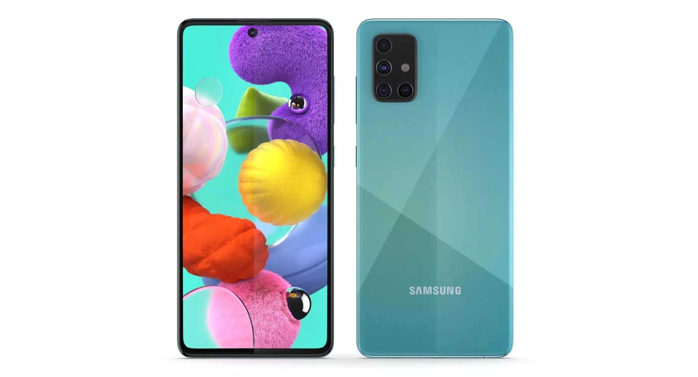 Samsung Galaxy A51 Prism Crush Blue 3D model