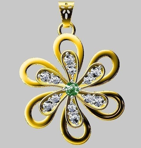 Flower Pendant 3D print model