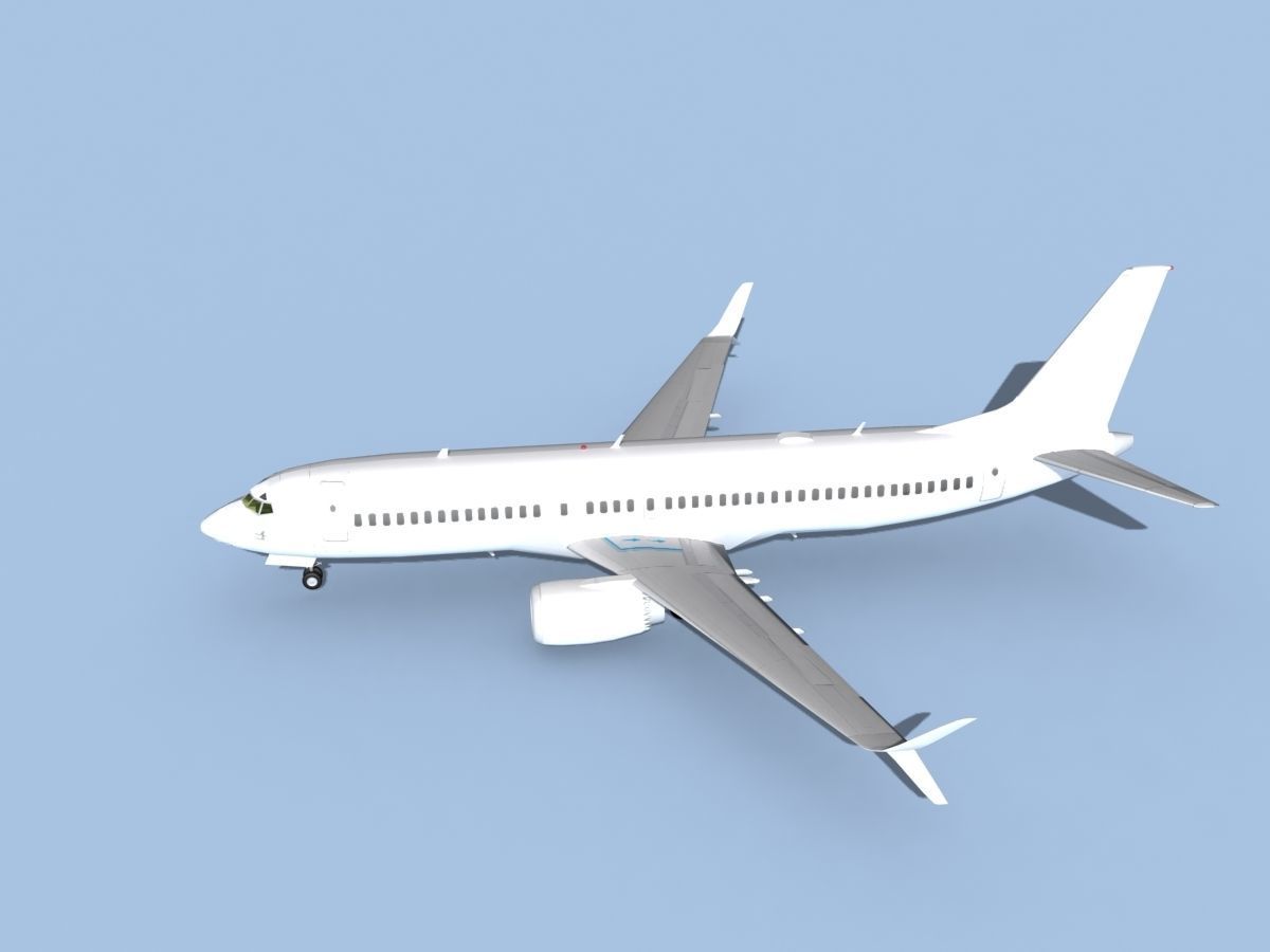 Boeing 737-800 Max Unmarked 3 3D model_9