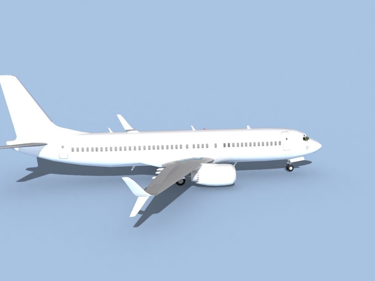 Boeing 737-800 Max Unmarked 3 3D model_4