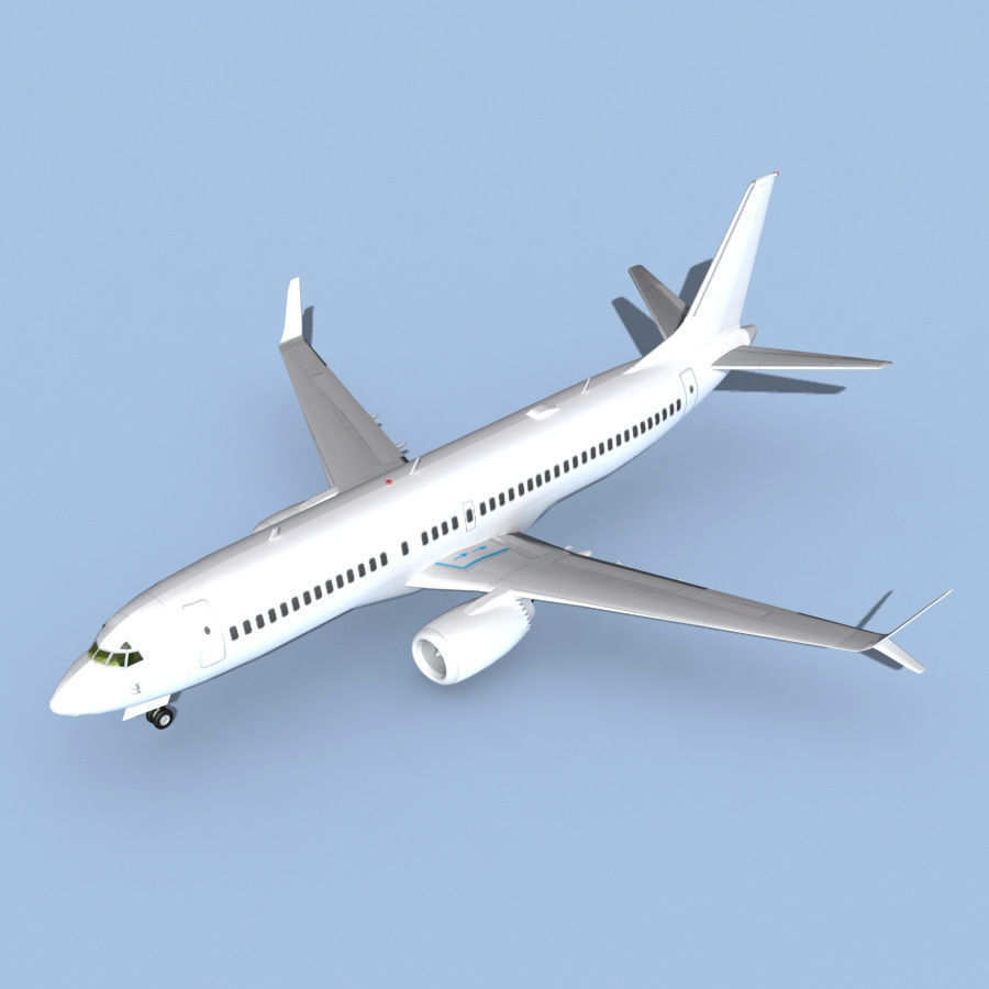 Boeing 737-800 Max Unmarked 3 3D model_17