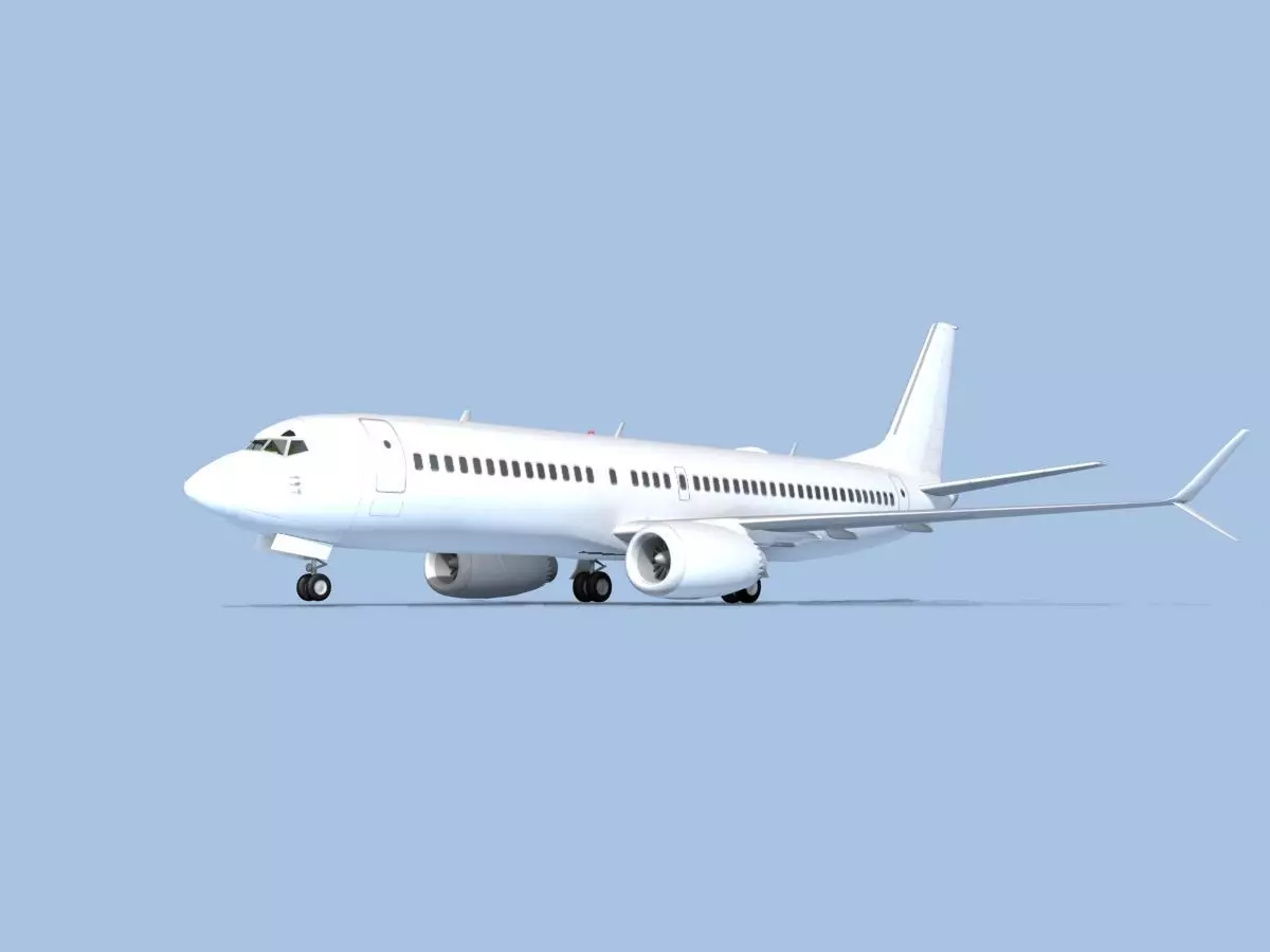 Boeing 737-800 Max Unmarked 3 3D model_0