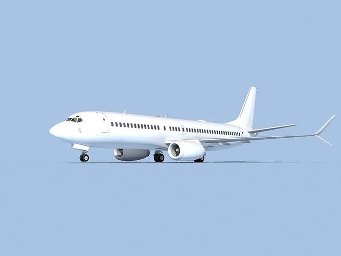 Boeing 737-800 Max Unmarked 3 3D model