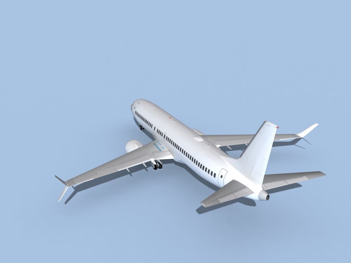 Boeing 737-800 Max Unmarked 3 3D model_7