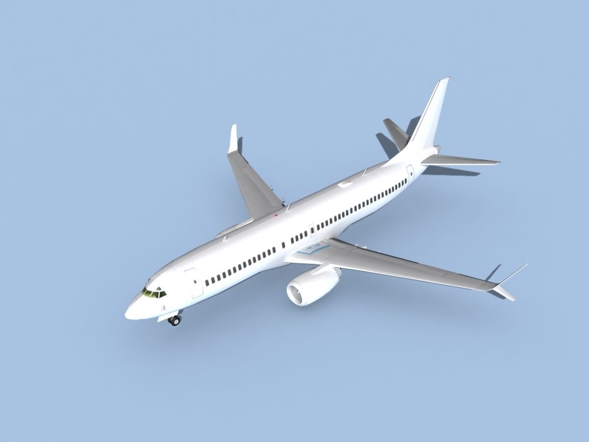 Boeing 737-800 Max Unmarked 3 3D model_10