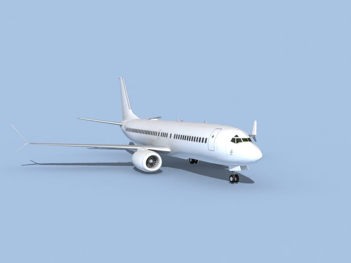 Boeing 737-800 Max Unmarked 3 3D model_2