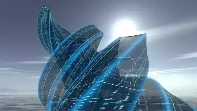 Transparent Building 3D model