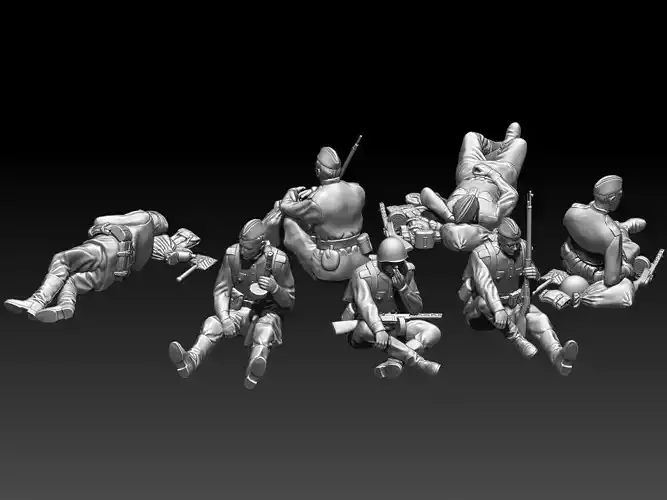 soldiers ussr 2ww 3D print model