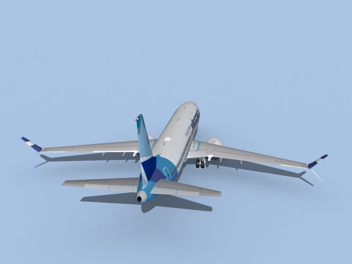 Boeing 737-800 Max WestJet 3D model_6