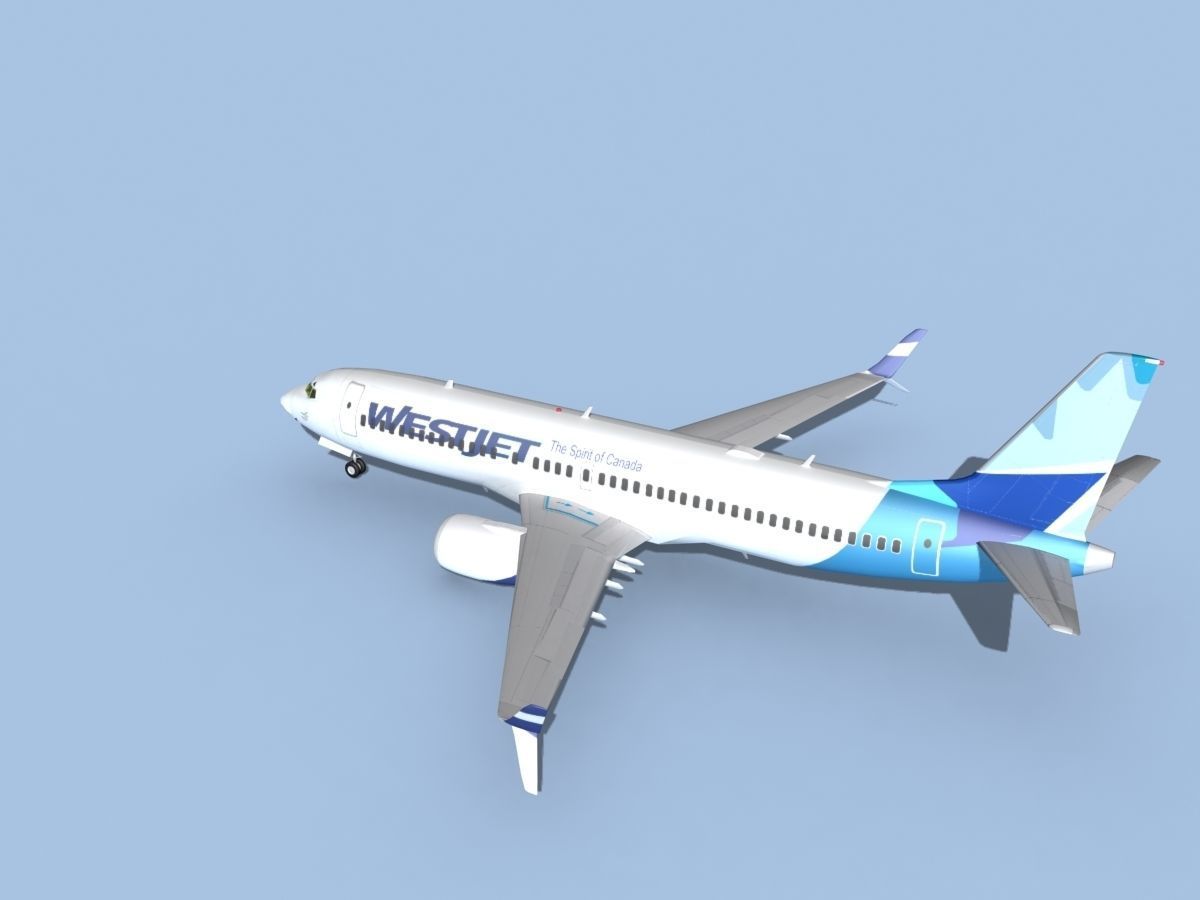 Boeing 737-800 Max WestJet 3D model_8