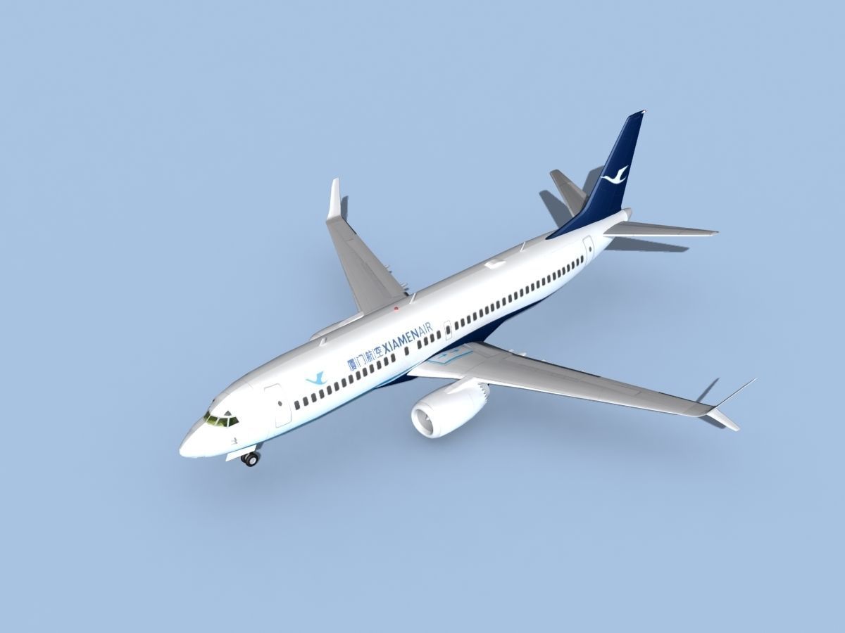 Boeing 737-800 Max Xiamen Airlines 3D model_10