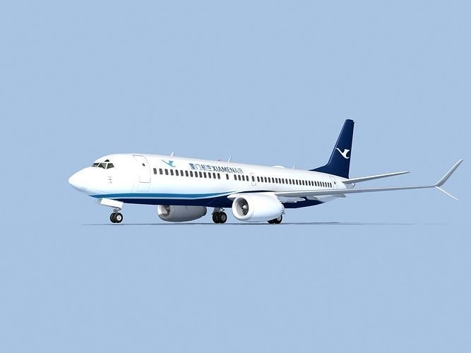 Boeing 737-800 Max Xiamen Airlines 3D model