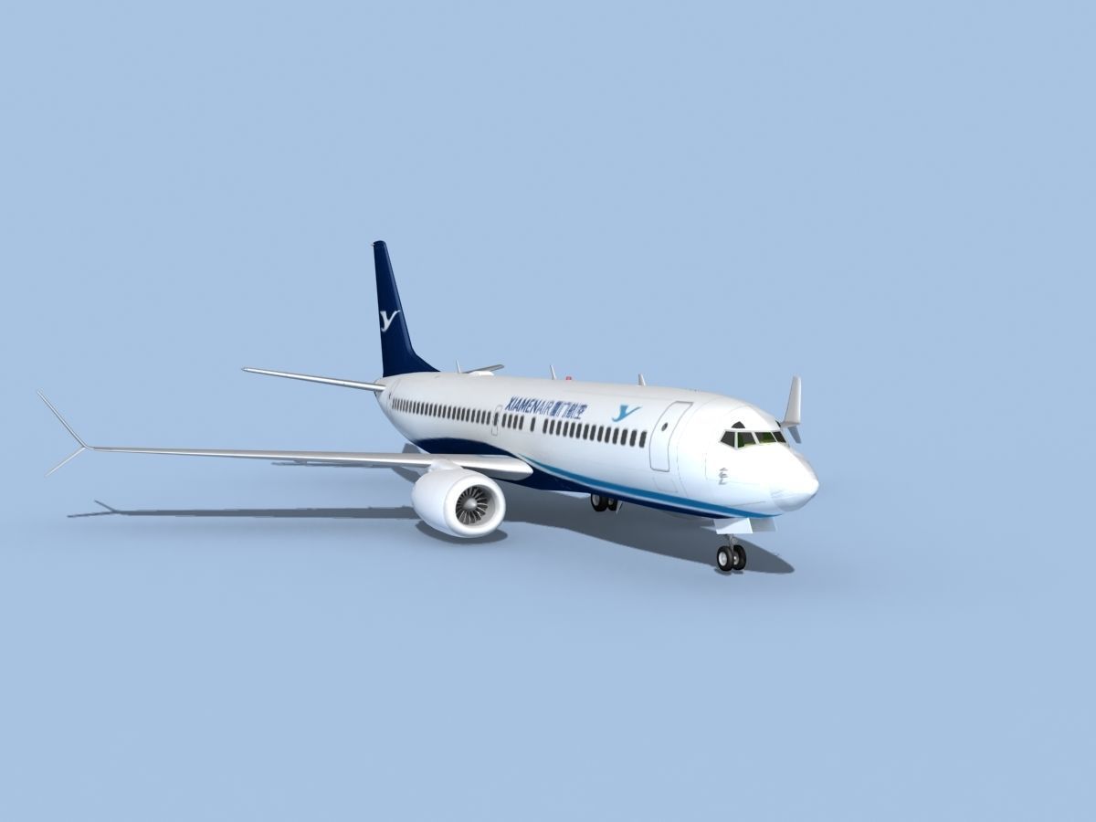 Boeing 737-800 Max Xiamen Airlines 3D model_2
