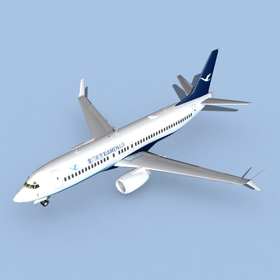 Boeing 737-800 Max Xiamen Airlines 3D model_11