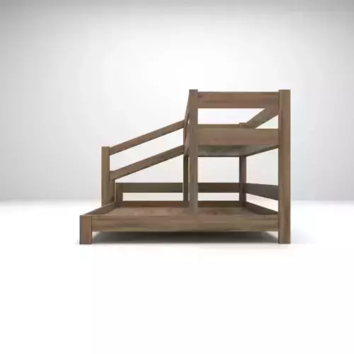bunk bed  Low-poly 3D model