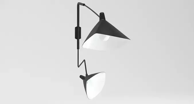 Serge Mouille two arm wall light