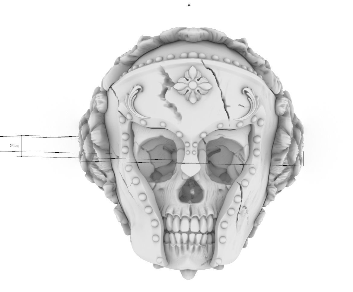 skull ring   3D print model_9