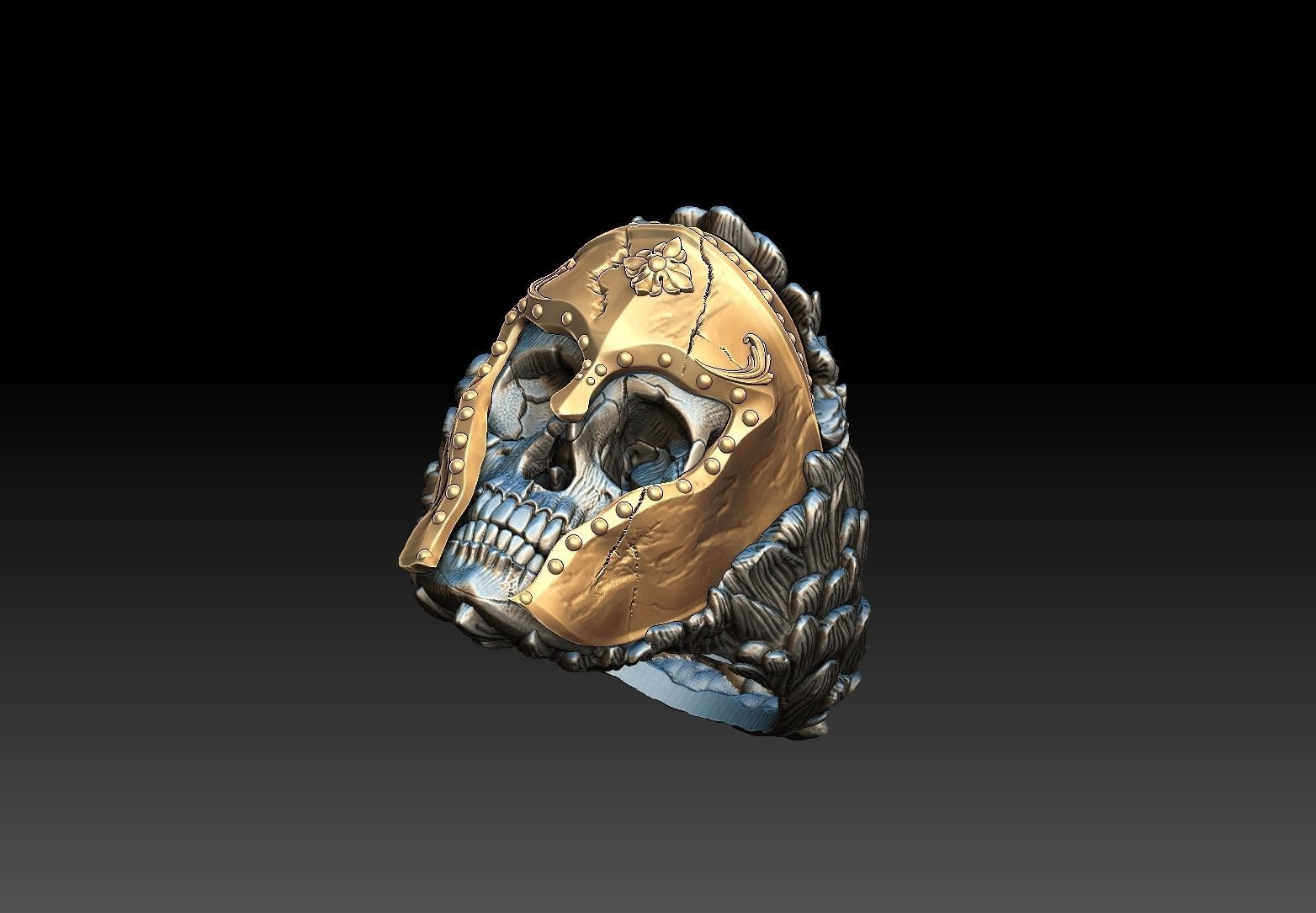 skull ring   3D print model_1