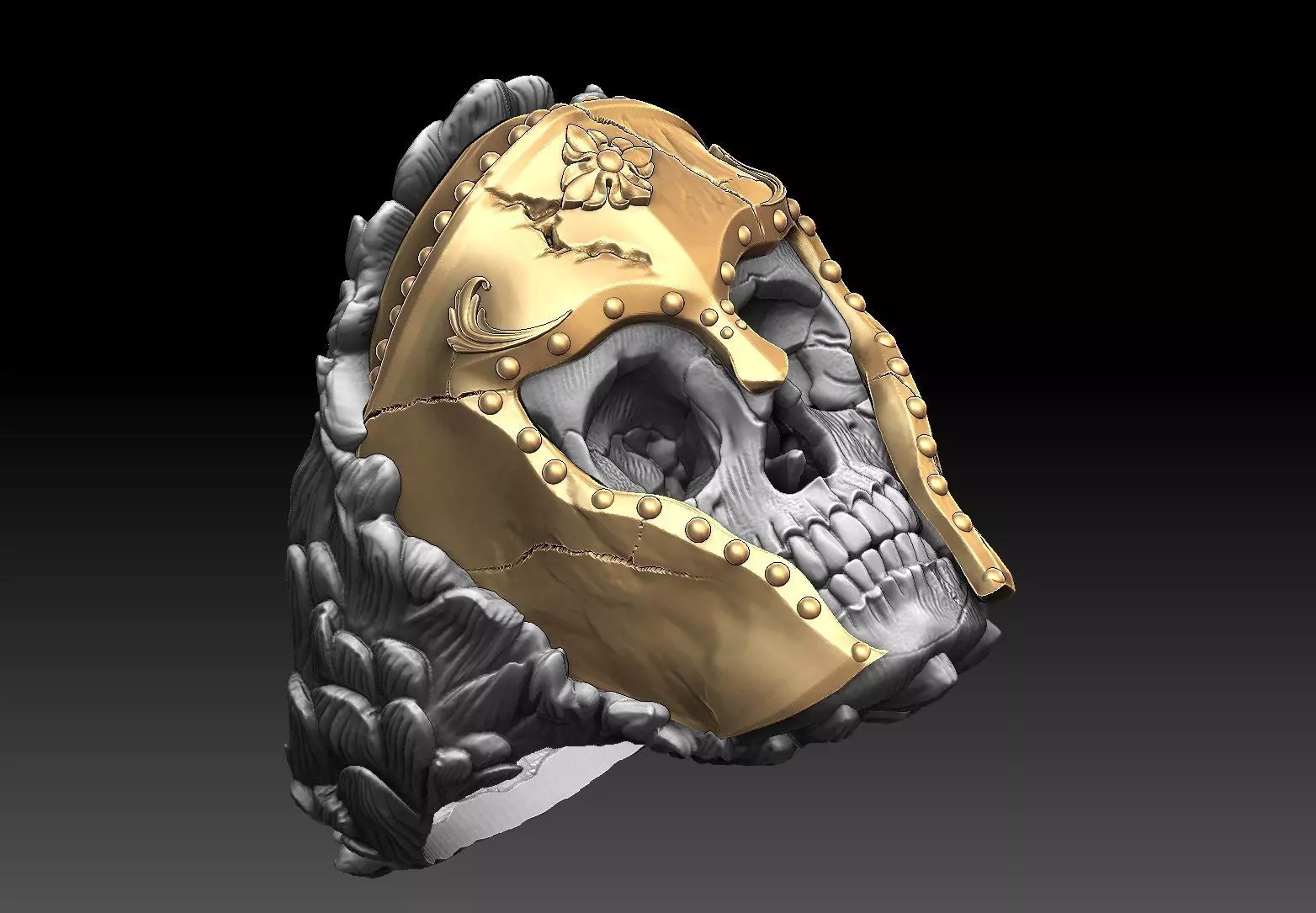 skull ring   3D print model_0