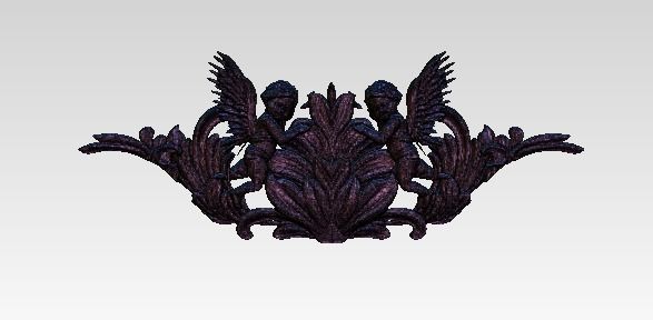 Angel Baby Relife with flower 3D print model_1