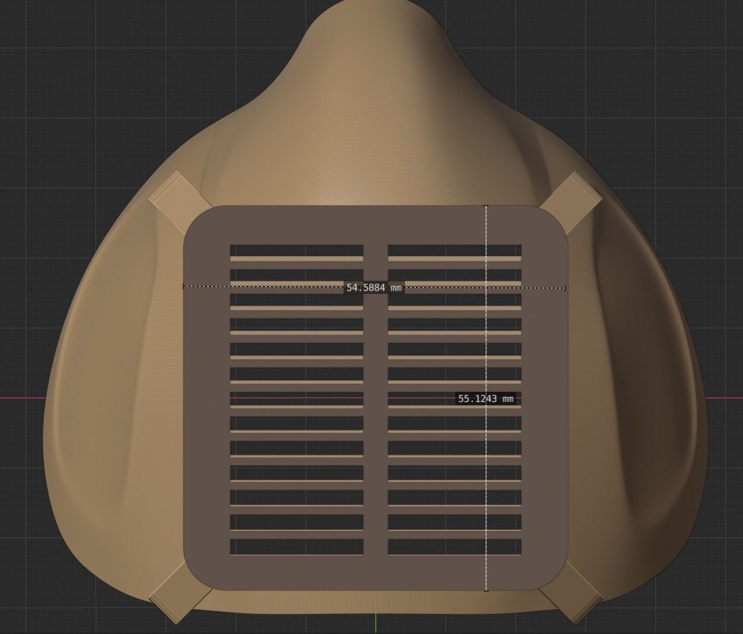 Reusable Air Mask Respirator and 3 Filters 3D print model_1