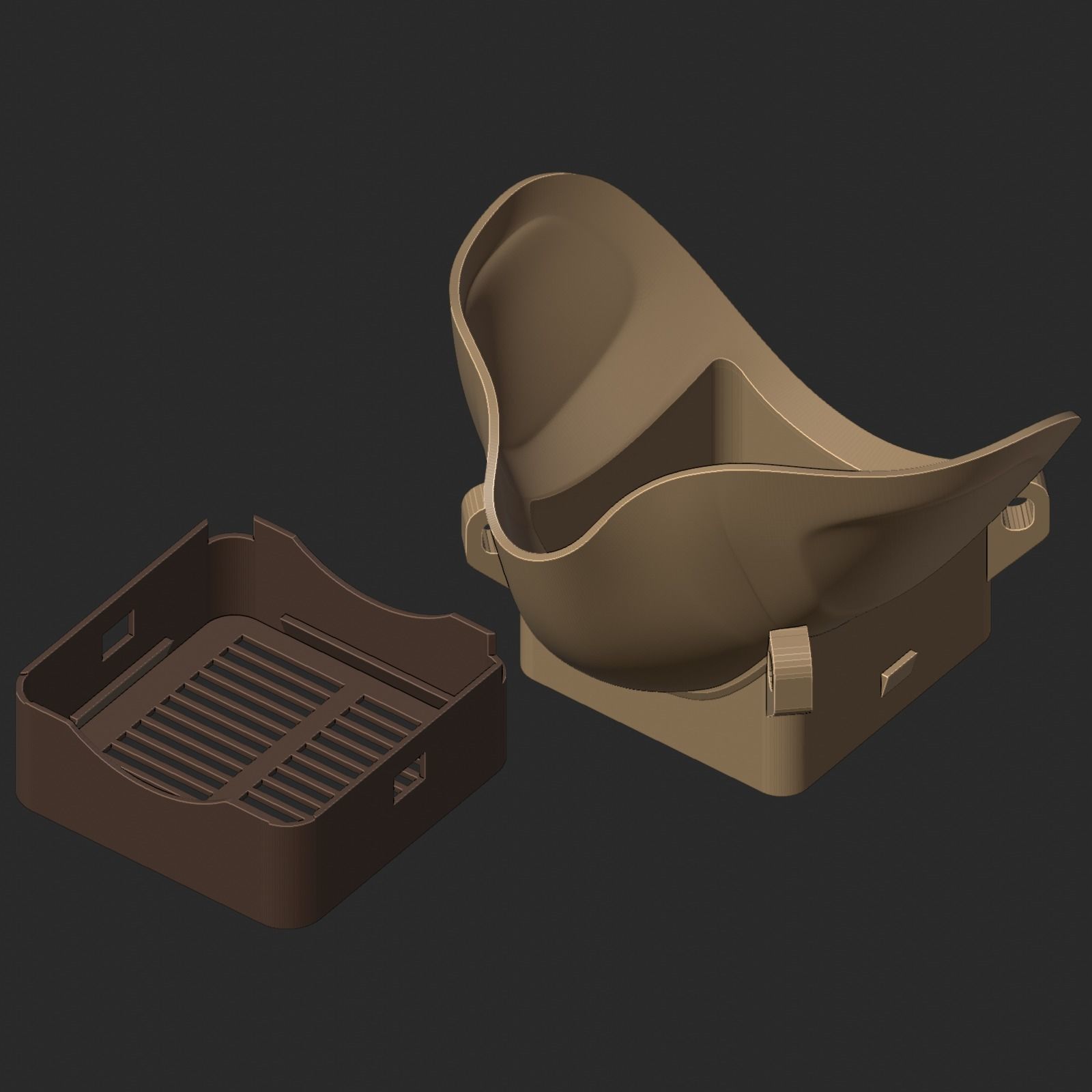 Reusable Air Mask Respirator and 3 Filters 3D print model_8