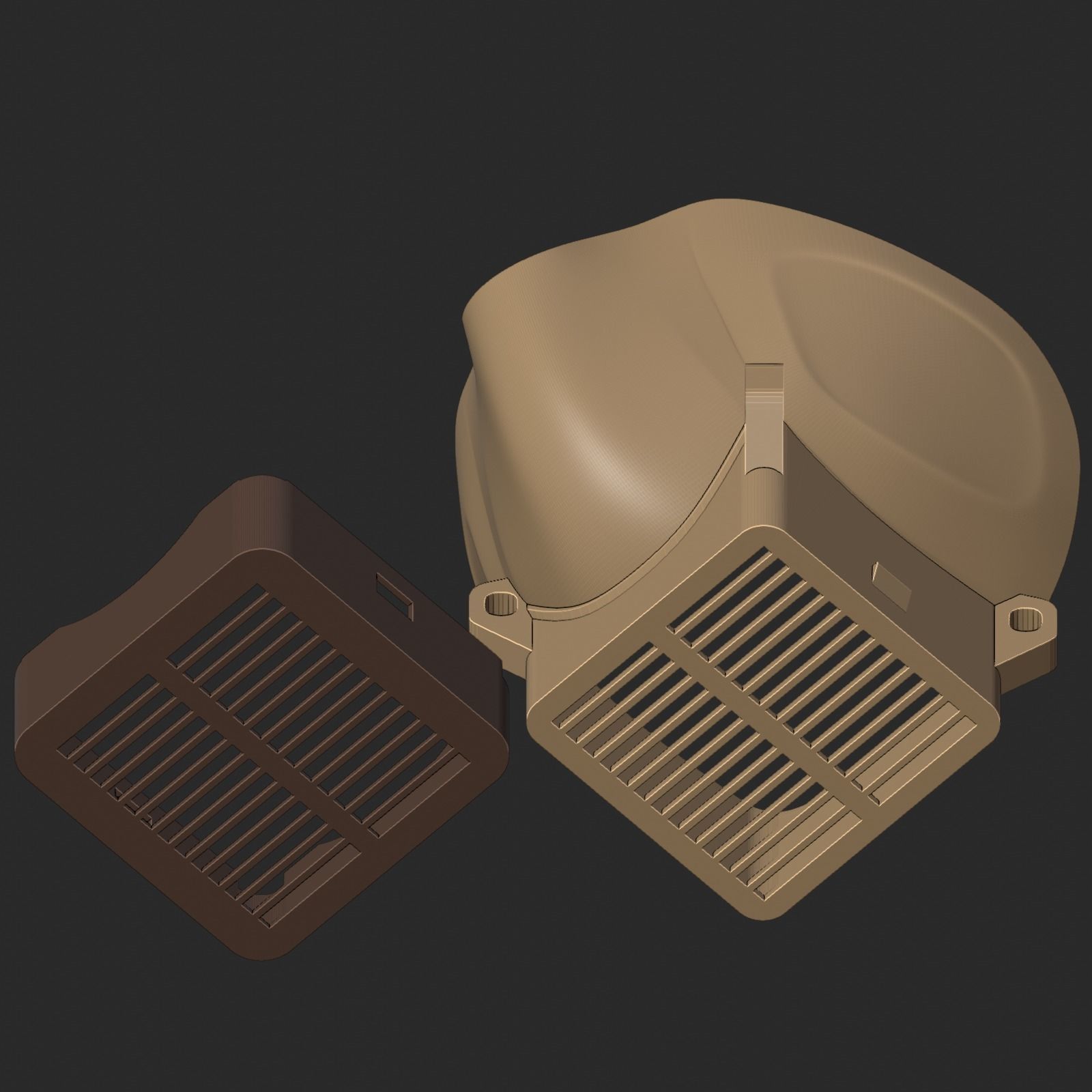 Reusable Air Mask Respirator and 3 Filters 3D print model_9