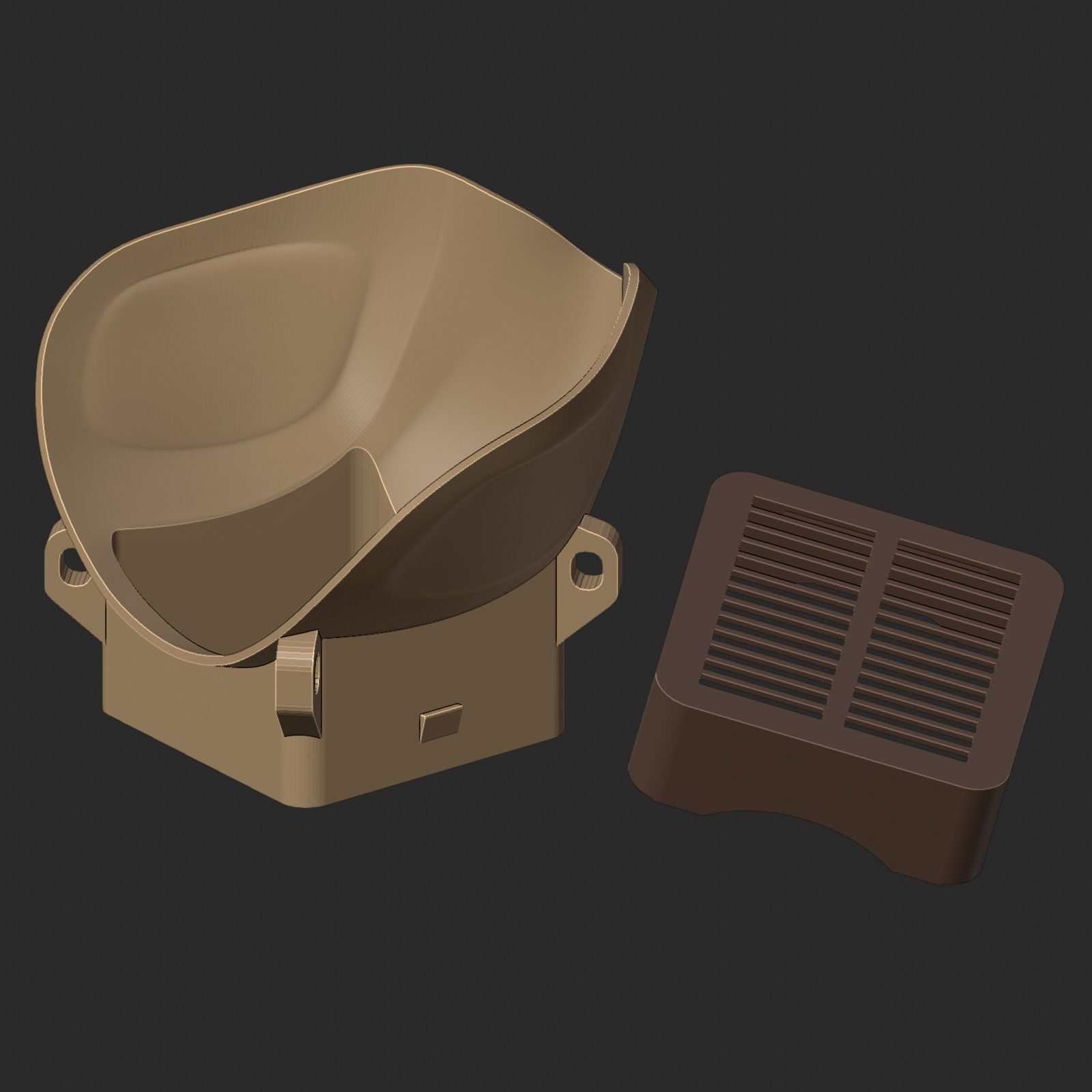 Reusable Air Mask Respirator and 3 Filters 3D print model_10