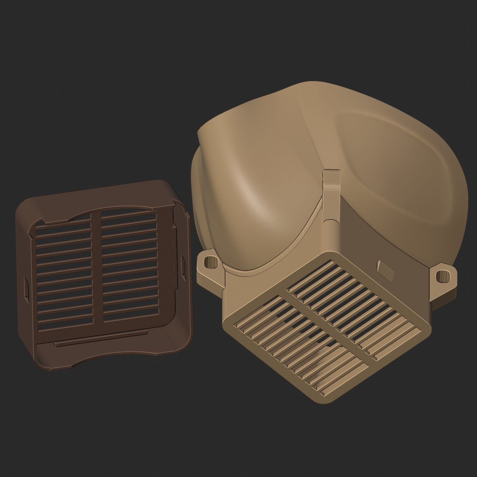Reusable Air Mask Respirator and 3 Filters 3D print model_5